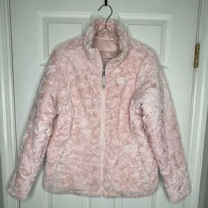 THE NORTH FACE Reversible Pink Winter Coat with faux fur